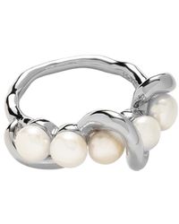 Missoma Molten Pearl And -plated Ring - Metallic