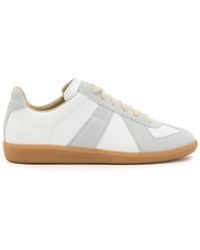 Maison Margiela - Replica Panelled Leather Sneakers - Lyst