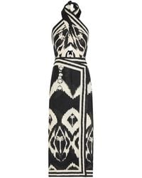 Johanna Ortiz - Buen Viento Halterneck Linen Midi Dress - Lyst