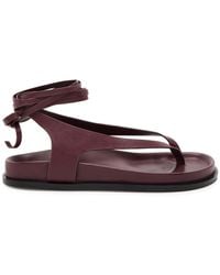 A.Emery - A. Emery Shel Lace-up Leather Thong Sandals - Lyst