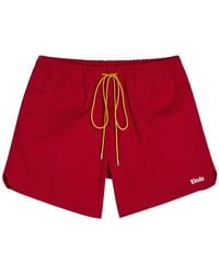 Rhude - Classic Logo-Embroidered Cotton Shorts - Lyst