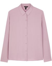 Eileen Fisher - Silk Crepe De Chine Shirt - Lyst