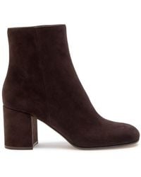 Gianvito Rossi - Joelle 80 Suede Ankle Boots - Lyst