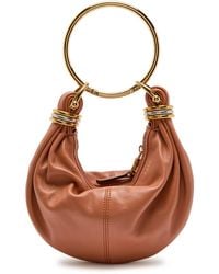 Chloé - Bracelet Grained-Leather Top Handle Bag - Lyst