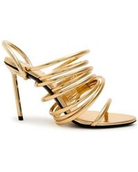 Alaïa - Strappy 90 Heeled Designer Leather Sandals Uk3 Eu36 - Lyst