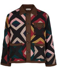 Bode - Star Cross Patchwork Quilted Jacket - Lyst