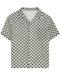 ERL - Checked Cotton And Linen-Blend Shirt - Lyst