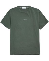 Stone Island - Logo-Print Cotton T-Shirt - Lyst