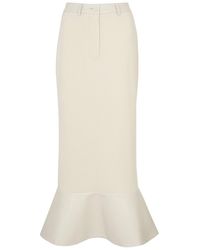 Nanushka - Jenace Faux Leather-Trimmed Cotton Maxi Skirt - Lyst