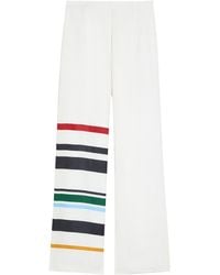 Cala De La Cruz - Toya Striped Wide-Leg Linen Trousers - Lyst