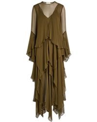 Zimmermann - Memento Tiered Silk-Chiffon Maxi Dress - Lyst