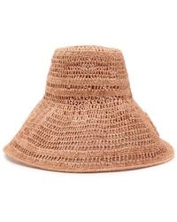 Chloé - Summer Banana Logo Raffia Hat - Lyst