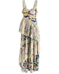 byTiMo - Floral-Print Tiered Cotton-Blend Maxi Dress - Lyst
