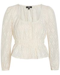 PAIGE - Jay Embroidered Cotton And Silk-Blend Blouse - Lyst