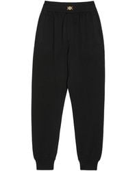 Versace - Cotton And Cashmere-Blend Trousers - Lyst