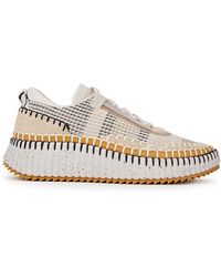 Chloé - Nama Panelled Recycled Mesh Sneakers, Sneakers, Mesh, Woven - Lyst