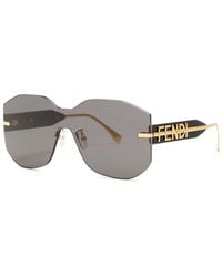 Fendi - Graphy Rimless Oversized Sunglasses - Lyst