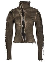 Rick Owens - Gary Distressed Cotton-Blend Jacket - Lyst