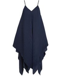 JW Anderson - Pleated Asymmetric Chiffon Midi Dress - Lyst