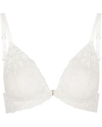 Fleur Of England - Daisy Embroidered Tulle Soft-cup Bra - Lyst