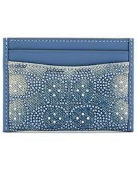 COACH - Embellished And Leather Card Holder - Lyst