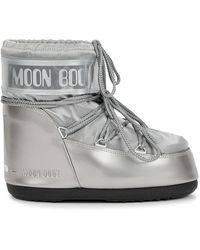 Moon Boot - Icon Padded Metallic Satin Snow Boots - Lyst