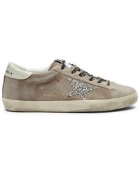 Golden Goose - Super-star Distressed Suede Sneakers - Lyst