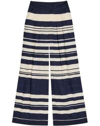 Veronica Beard - Heron Striped Wide-Leg Trousers - Lyst