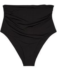 Max Mara - Ruched High-Waisted Stretch-Polyamide Bikini Briefs - Lyst