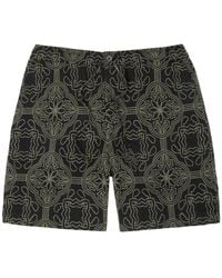 Wax London - Kurt Embroidered Cotton-blend Shorts - Lyst