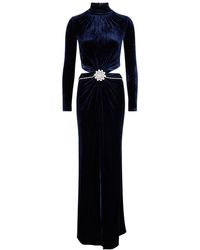 Rabanne - Crystal-embellished Velvet Gown - Lyst