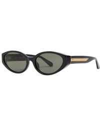 Linda Farrow - Oval-Frame Sunglasses - Lyst