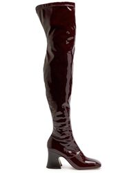 Chloé - Janis Glossed-Leather Over-The-Knee Boots - Lyst