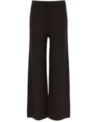Totême - Totême Cable-knit Wool And Cashmere-blend Trousers - Lyst