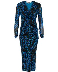 Diane von Furstenberg - Hades Printed Stretch-jersey Midi Dress - Lyst