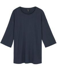 Eileen Fisher - Ribbed Stretch-jersey Top - Lyst