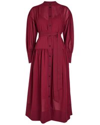 JOSEPH - Emma Wool-Blend Midi Shirt Dress - Lyst