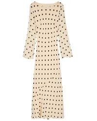 Reformation - Esra Polka Dot Chiffon Maxi Dress - Lyst