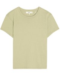 FRAME - The Vintage Baby Cotton-Blend T-Shirt - Lyst