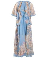 Zimmermann - Cascadian Floral-Print Chiffon Maxi Dress - Lyst