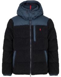Polo Ralph Lauren - Panelled Quilted Faux Shearling Jacket - Lyst