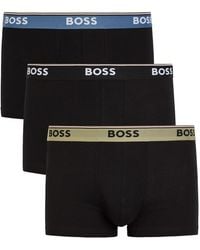 BOSS - Power Stretch-Cotton Boxer Trunks - Lyst