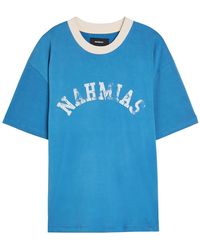 NAHMIAS - Arch Ringer Logo Cotton T-Shirt - Lyst