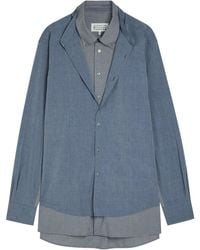 Maison Margiela - Panelled Cotton-Poplin Shirt - Lyst