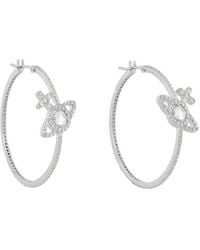Vivienne Westwood - Olympia Cz Pavé Hoop Earrings - Lyst