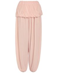 Ronny Kobo - Willa Draped Tissue Jersey Balloon Trousers - Lyst