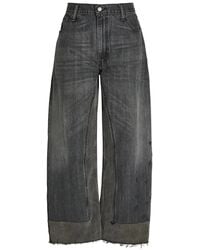 B Sides - Reworked Vintage Culotte Panelled Wide-Leg Jeans - Lyst