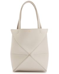 Loewe - Puzzle Fold Mini Leather Tote Bag - Lyst