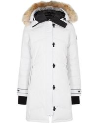 Canada Goose Lorette Fur-trimmed Arctic Tech Shell Parka - White