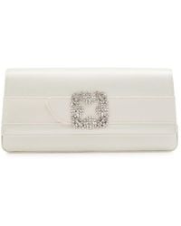Manolo Blahnik - Gothisi Embellished Satin Clutch - Lyst